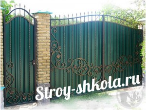 Делаем вот такую калитку из профнастила своими руками