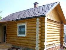 Баня из бревна своими руками