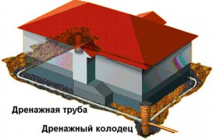 схема дренажа в доме
