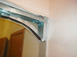Образе крепления металлического профиля к стене